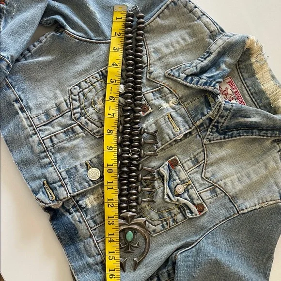 vintage Navajo Sterling Silver Naja squash, blossom Turquoise  Necklace Massive - Picture 10 of 17